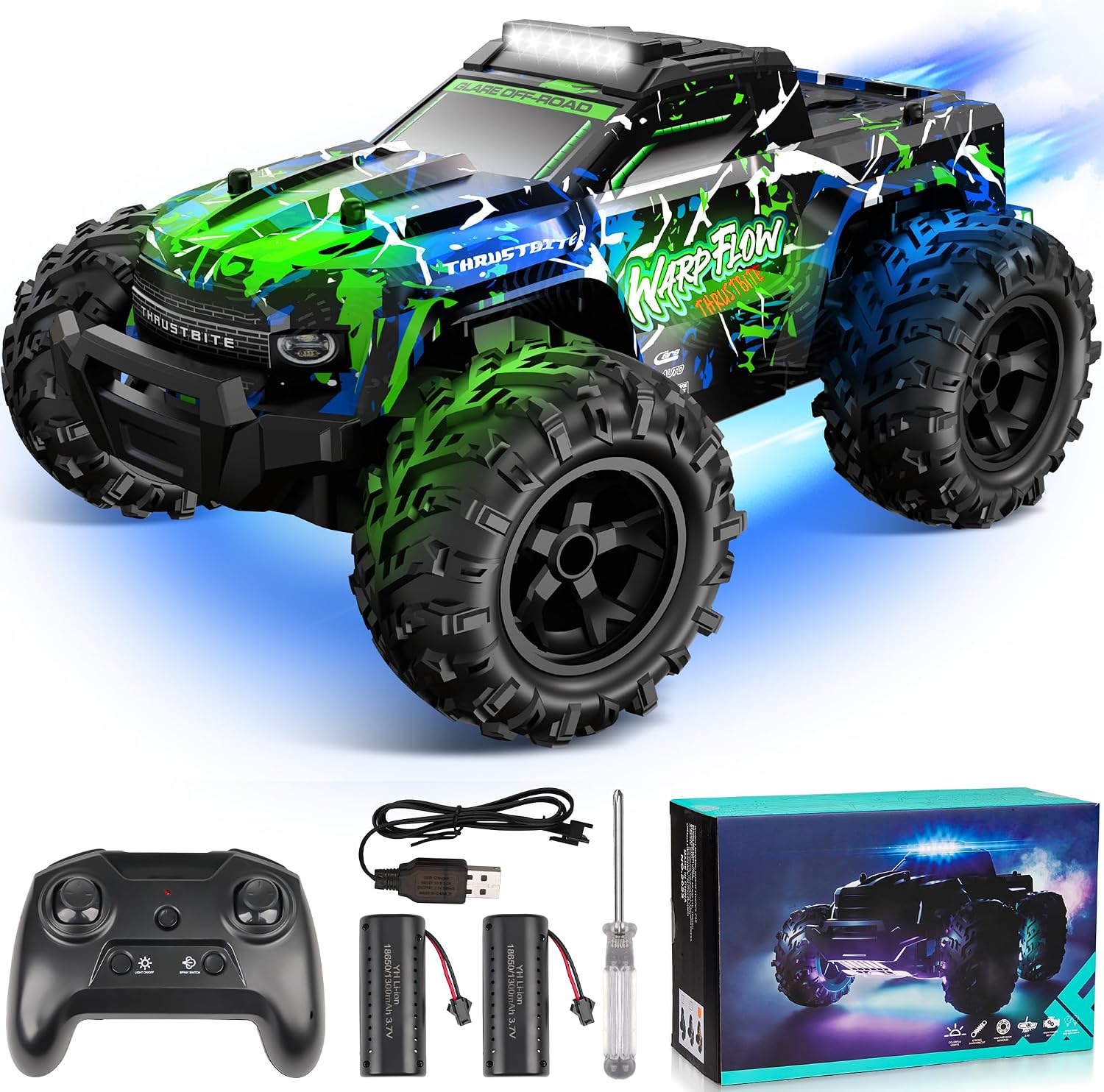 Voxira-BAZADER Voiture Télécommandée Tout Terrain - 1:18 RC Voiture Buggy 25KMH