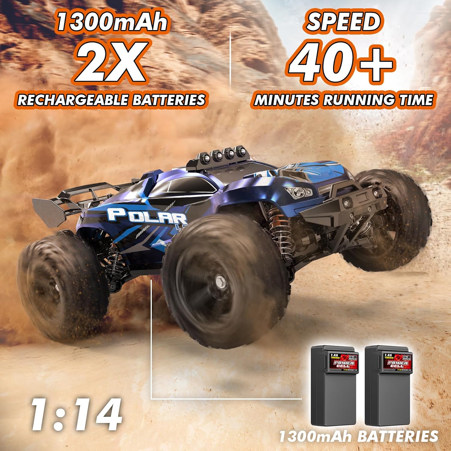 Voxira-Voiture Télécommandée Adulte 1:14 RC 4x4 40 km/h Tout-Terrain Étanche - Image 6