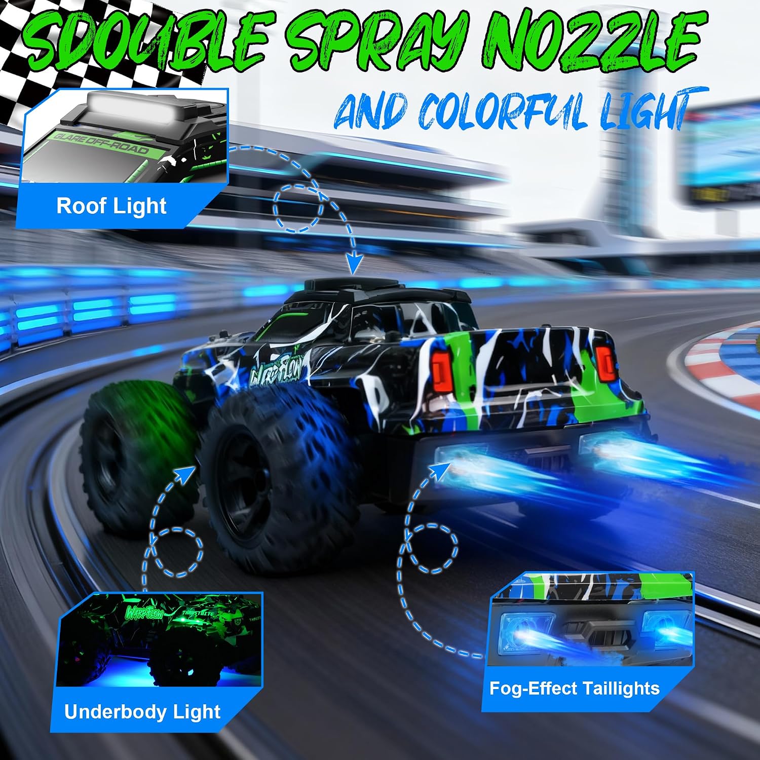 Voxira-BAZADER Voiture Télécommandée Tout Terrain - 1:18 RC Voiture Buggy 25KMH - Image 4