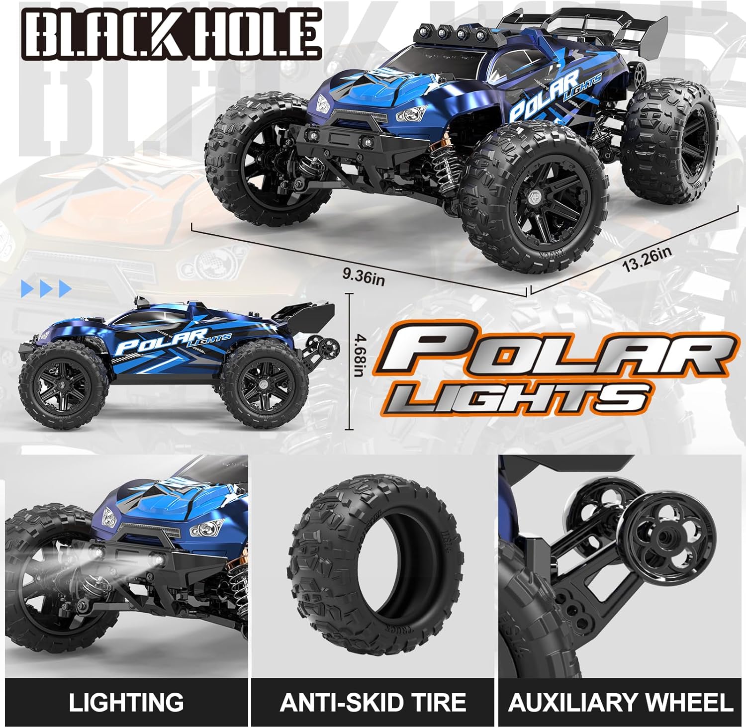 Voxira-Voiture Télécommandée Adulte Brushless 1:14,RC Car 4X4 Tout Terrain 68 kmh - Image 3