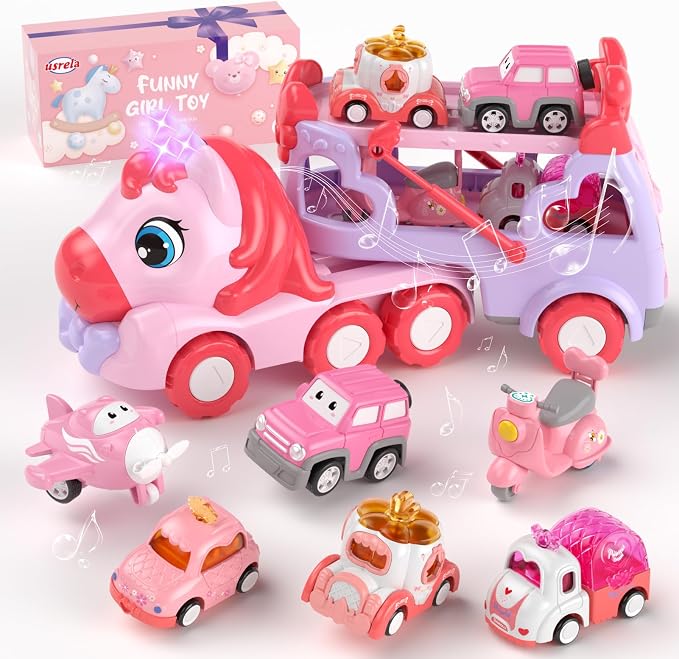Unicorn Car Carrier 7-in-1 Playset