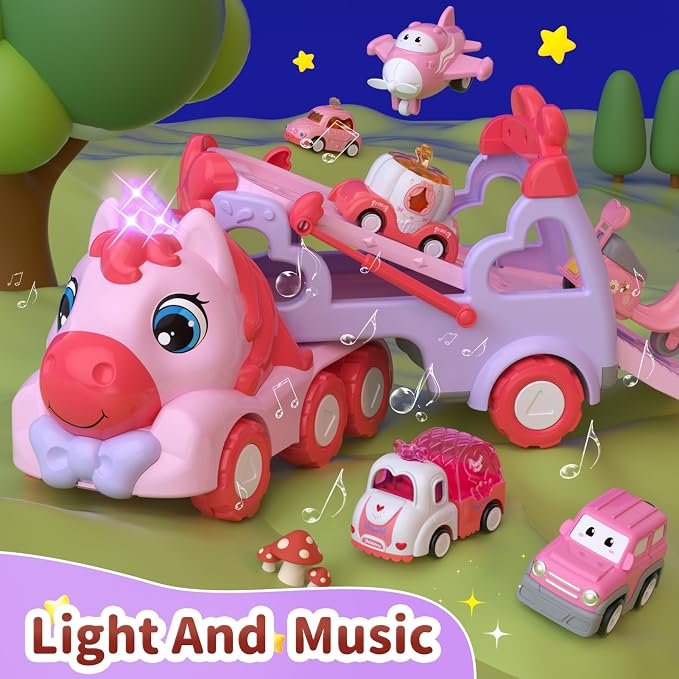 Unicorn Car Carrier 7-in-1 Playset