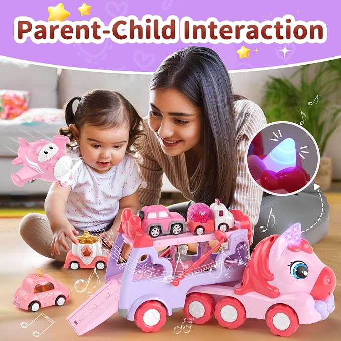 Unicorn Car Carrier 7-in-1 Playset