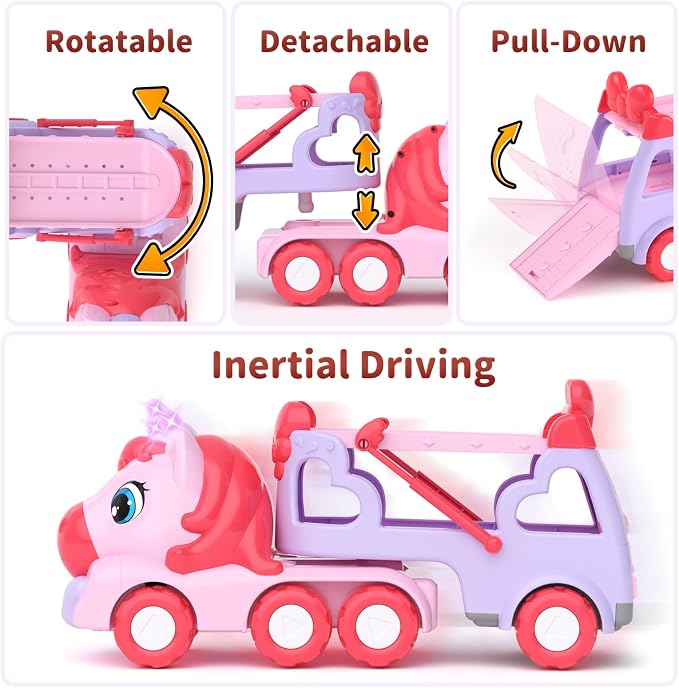 Unicorn Car Carrier 7-in-1 Playset