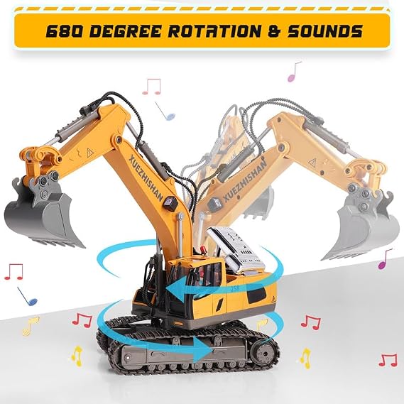 Remote Control Excavator with Metal Bucket